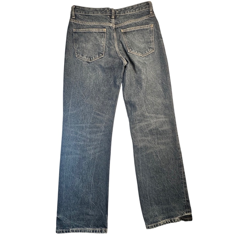 Zara + Denim Jeans Womens Size 6 Medium‎ Wash Straight Leg Button Fly EUC - Picture 3 of 9